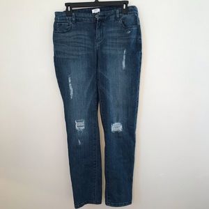 Crown and Ivy Distressed Jeans